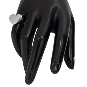 Anillo corazón plata de ley