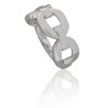 Anillo eslabones plata de ley
