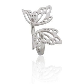 Anillo de mariposa en plata...