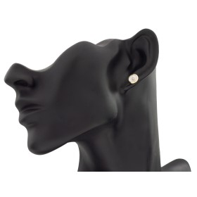 Conjunto de comunión con nácar y circonita en oro 18 quilates