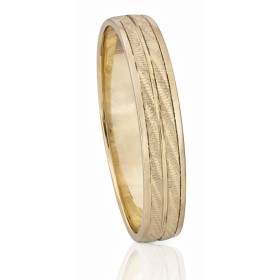 Alianza doble oro 18 quilates.