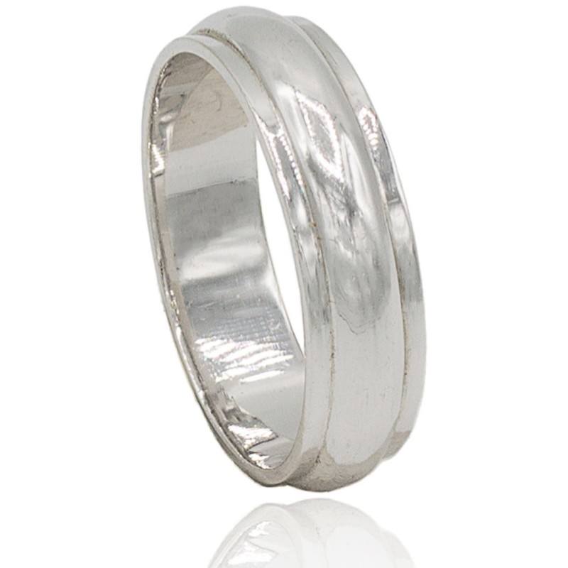 Alianza triple oro blanco 18 quilates