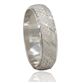 Alianza tallada oro blanco...