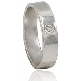 Alianza plana oro blanco...