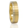 Alianza 2 bandas bicolor oro 18 quilates