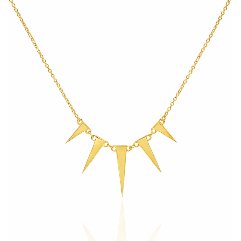 Gargantilla pinchos plata de ley