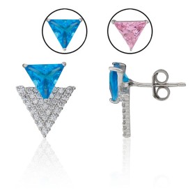 Pendientes doble triangulo...
