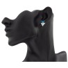 Pendientes doble triangulo plata de ley