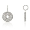 Pendientes de aro con rosquilla calada plata de ley