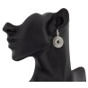 Pendientes de aro con rosquilla calada plata de ley