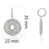 Pendientes de aro con rosquilla calada plata de ley