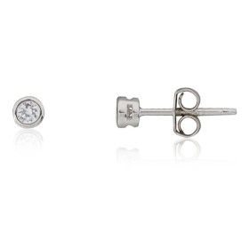 Pendientes chatón plata de ley