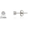 Pendientes chatón plata de ley