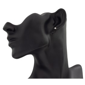 Pendientes chatón plata de ley