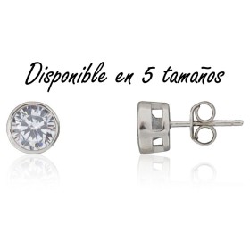 Pendientes chatón plata de ley