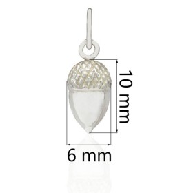 Colgante bellota plata de ley