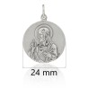 Escapulario Virgen del Carmen y Corazón de Jesús plata