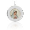 Medalla Virgen de Fátima esmaltada plata de ley