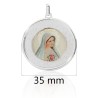 Medalla Virgen de Fátima esmaltada plata de ley