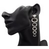 Pendientes largos eslabones plata de ley