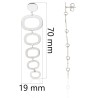 Pendientes largos eslabones plata de ley