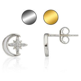 Pendientes luna y estrella...