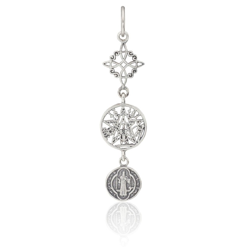 Colgante triple protección plata de ley