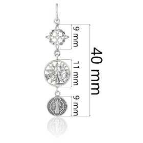 Colgante triple protección plata de ley
