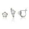 Conjunto pendientes y anillo con perlas plata de ley