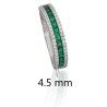 Anillo 3 hileras plata de ley