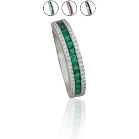Anillo 3 hileras plata de ley