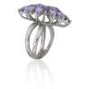 Anillo pétalos de flor plata de ley
