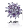 Anillo pétalos de flor plata de ley