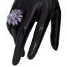 Anillo pétalos de flor plata de ley
